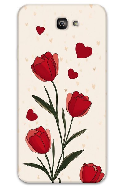 Gramaphone Galaxy J7 Prime Compatible Flower Pattern Phone Case + Screen Prot...