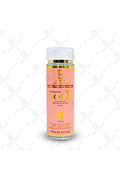 Lora اسم المنتج: سيروم لورا الذهبي 24 قيراط للتبييض وعلاج بقع حب الشباب بخلاص...