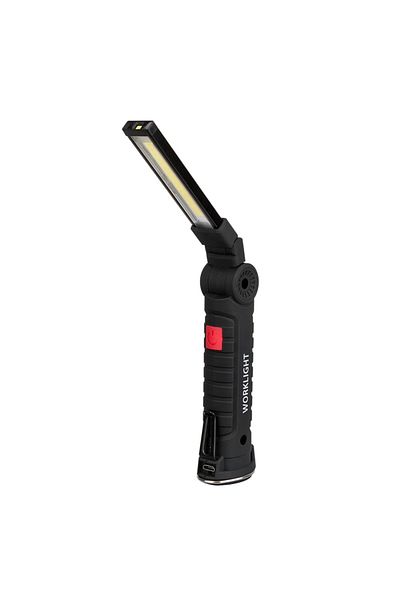 EMOŞ Work lamp for car mechanics, 3 lighting phases, magnetic holder, rechargeable battery