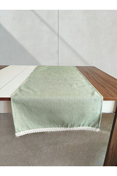 denizli hatırası Buldan Πολύχρωμο λινό πλυμένο μαλακό δαντέλα Runner 45 x 115 cm