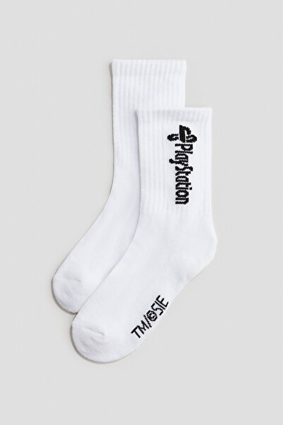 H&M 5'li Geçişli Motifli Çorap