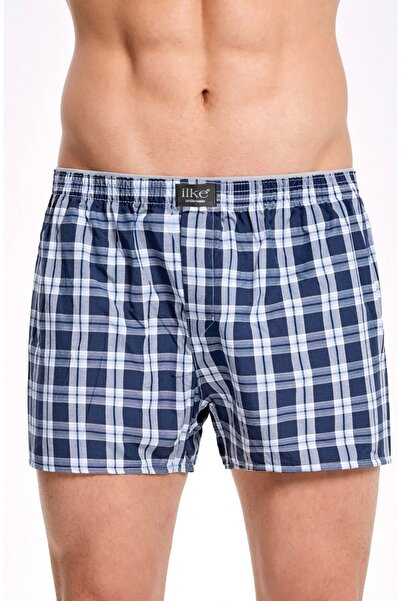 İlke Erkek 3 lü Paket Poplin Kumaş 1.Kalite Karışık Renk Boxer