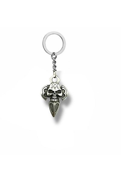 Herşey Nota Dark Stroke |   Unisex Keychain with Dagger and Skull Figure