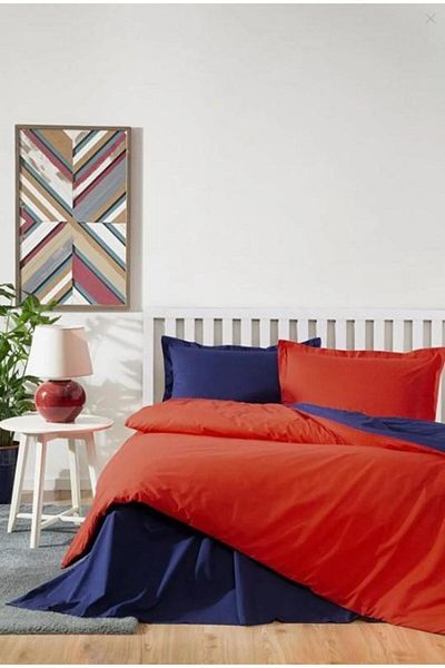 merland benvecocuk Özdilek Double Ranforce Duvet Cover Set Colormix Red Navy Blue