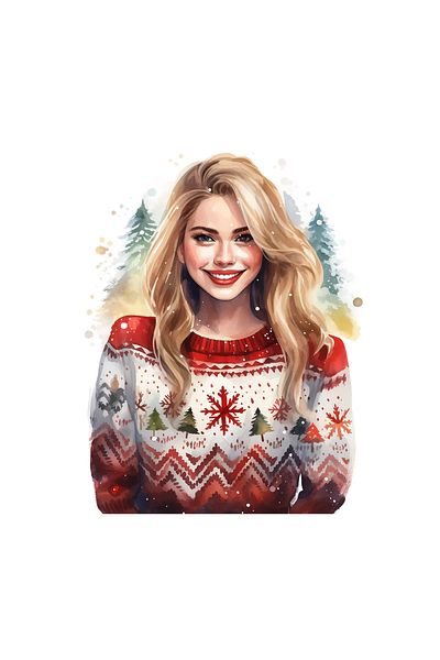 INOVATIX Set of 8 pieces, Codruta Winter Sweater Sticker, INOVATIX®. 6 cm