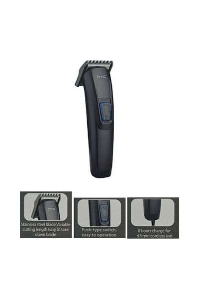 HTC Professional hair clipper, battery-powered, 45 min continuous operation