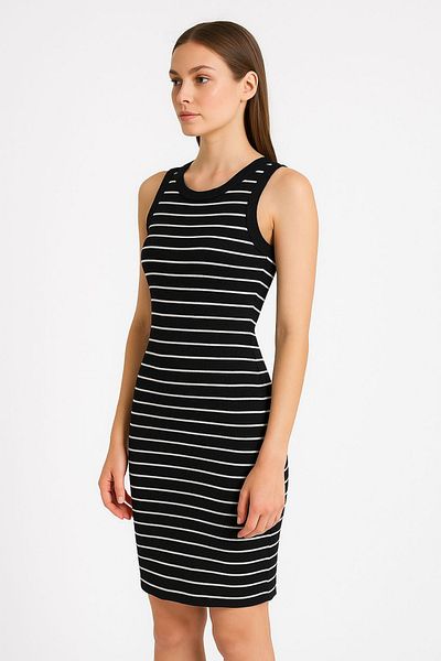 trendalisse Women's Black Strap Halter Neck Sleeveless Summer Dress