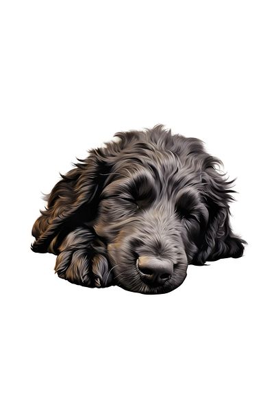 INOVATIX Set de 8 bucăți, autocolant Curly Retriever, INOVATIX®. 6 cm