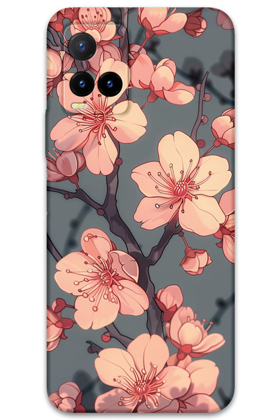 Gramaphone Vivo Y21S Compatible Flower Pattern Phone Case + Screen Protector ...