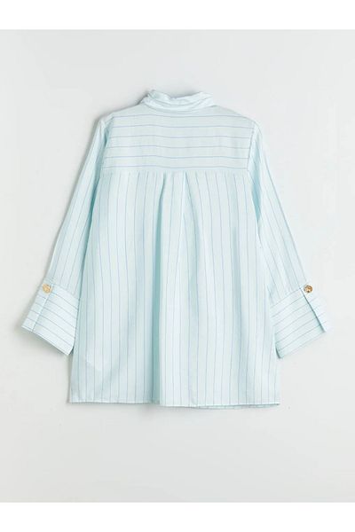 LC Waikiki Lcwaikiki classic green striped women's shirt tunic
