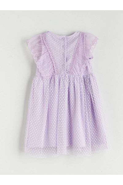 LC Waikiki Lcw Crew Neck Girls' Lace Dress Fast Fashion