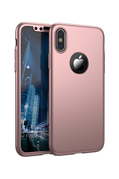 OEM Carcasă completă (față + spate) pentru Apple iPhone X, auriu-roz