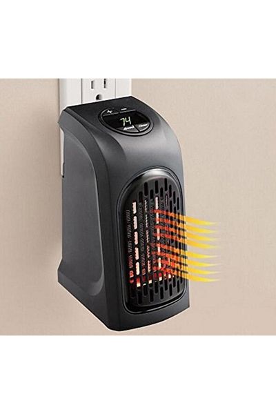 OEM Încălzitor portabil cu ventilator și încălzire instantanee, suprafață 25 mp, 350 W, negru, iZowe, temporizator