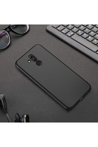 BLACK Carcasă pentru Huawei MATE20 LITE, potrivire perfectă, silicon TPU negru