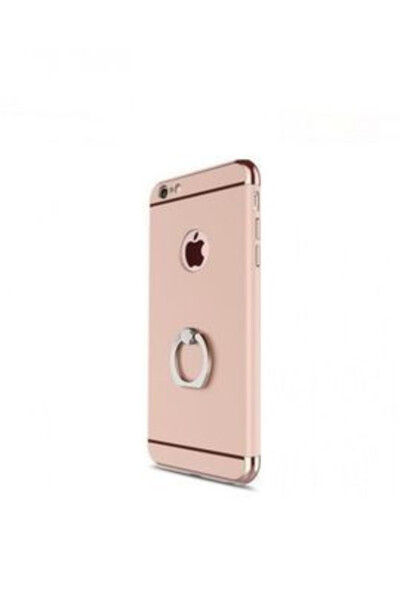 Gold Carcasă Apple iPhone 8, Inel Elegance Luxury 3 în 1, Auriu-Roz