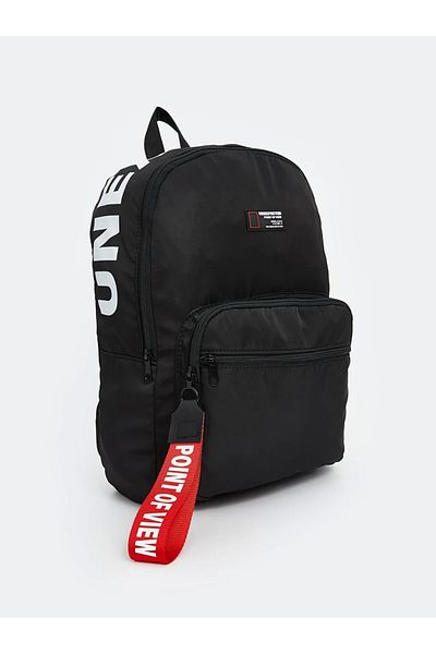 LC Waikiki Accessories Black Printed Men's Backpack 29X41X12 cm