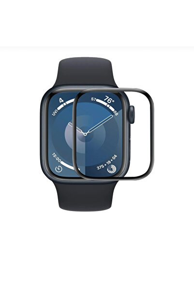 SOLİD CASE Watch Series 10 46mm Uyumlu Tam Kaplayan Kavisli Siyah Çerçeveli S...