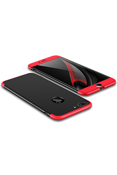 OEM GKK Θήκη πλήρους κάλυψης (μπροστά + πίσω) για iPhone 7 Plus, μαύρη με κόκ...