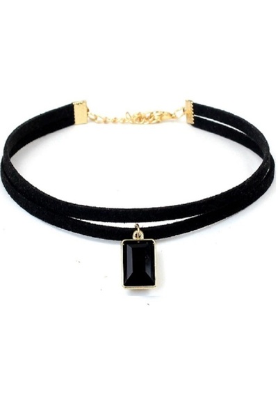 OEM Choker Mystyle Fashion Black Double Delux - Elegant necklace for the neck