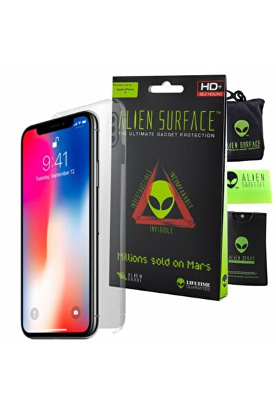 OEM ECRAN ALIEN SURFACE HD, IPHONE X, SPATE, LATERALĂ + CADOU ALIEN FIBER