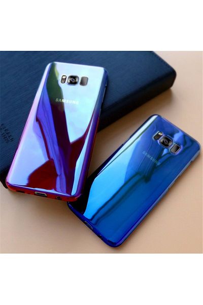 OEM Carcasă Samsung Galaxy S8, Culoare Gradient Chameleon Albastru-Galben