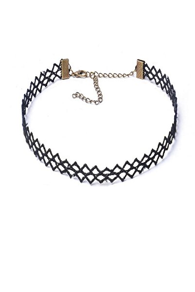 OEM Colier Choker Mystyle Fashion Plasă Neagră - Colier Elegant - Negru Deluxe