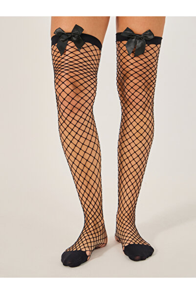 Styli جوارب شبكية بتفاصيل فيونكة