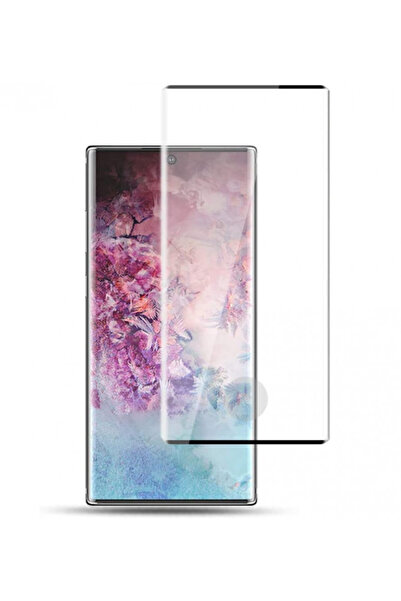 OEM Стъклено фолио за Samsung Galaxy Note 10, с цветни кантове, черно