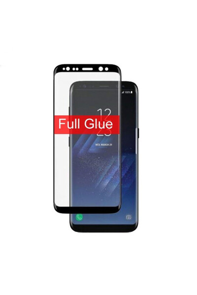 BLACK Folie de protecție ecran din sticlă FULL GLUE pentru Samsung Galaxy S8 ...
