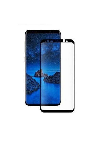 OEM Folie de sticlă pentru Samsung Galaxy S9, cu margini colorate, neagră