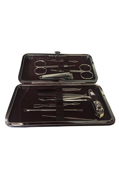 FORYOUTAG Manicure and pedicure kit, 11 pieces, nail clipper, scissors, various tools, YTG-TM1
