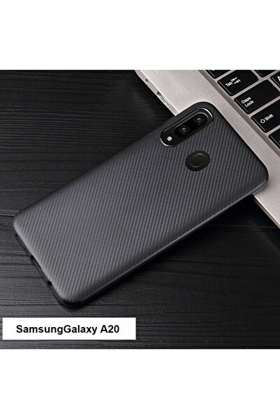 OEM Husă pentru Samsung Galaxy A20, potrivire perfectă, cu inserții din carbo...