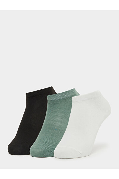 Styli عبوة من 3 جوارب كاحل سادة متعددة الألوان