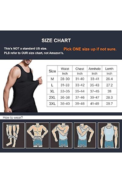 BUNCA Men's Slimming Vest, Gynecomastia Compression Shirts, Tummy Control Undershirt, Slimming Body Shaper