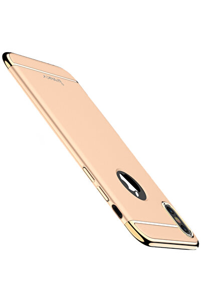 OEM Carcasă hibridă IPAKY Fashion 3 în 1 cu inserție aurie - iPhone X (auriu)