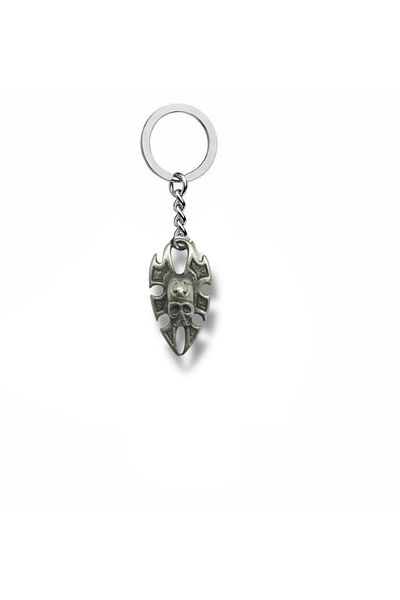 Herşey Nota Protective Power |   Unisex Keychain with Skull Shield Design