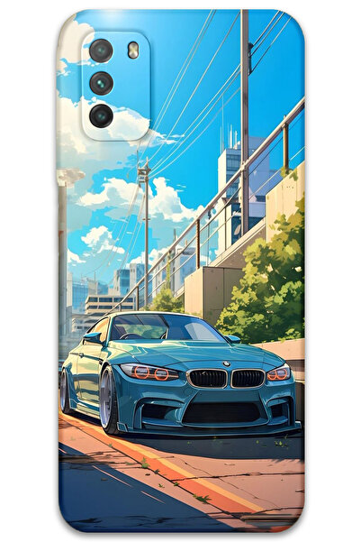 Gramaphone Xiaomi Redmi 9T Uyumlu Araba Desenli Telefon Kılıfı + Ekran Koruyu...