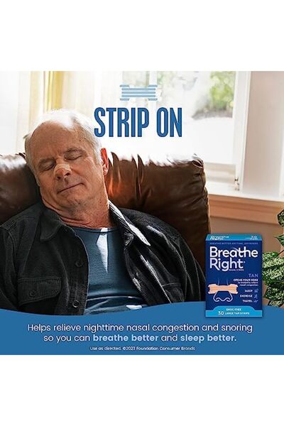 Breathe Right nasal strips Large Tan 30 count
