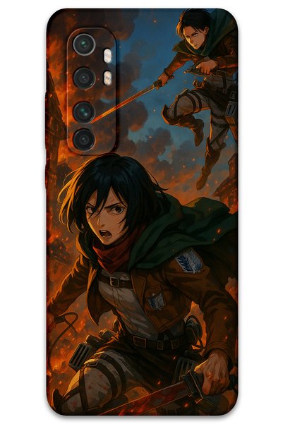Gramaphone Xiaomi Mi Note 10 Lite Compatible Anime Patterned Phone Case + Scr...