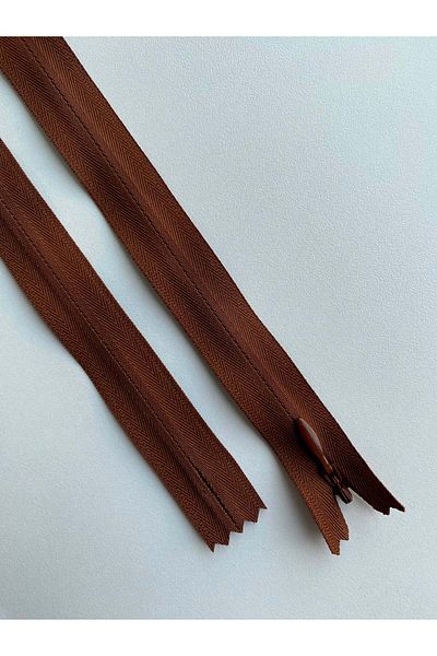 Luxuro Premium Brown Hidden Zipper - 70 cm Length