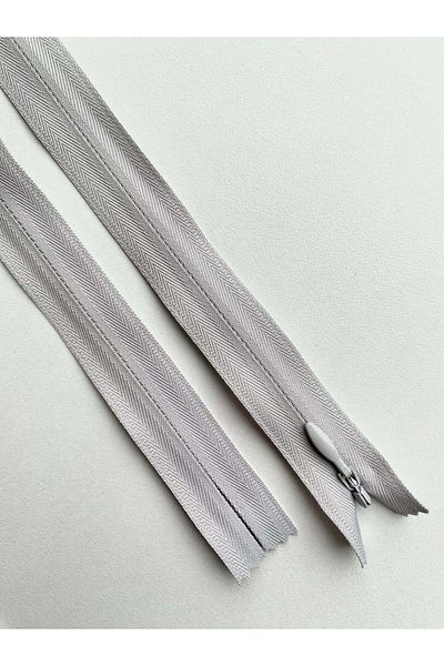 Luxuro Premium Silver Hidden Zipper - 70 cm Length