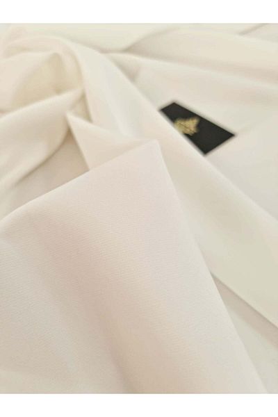 Luxuro Ivory Bridal Elastic Crepe
