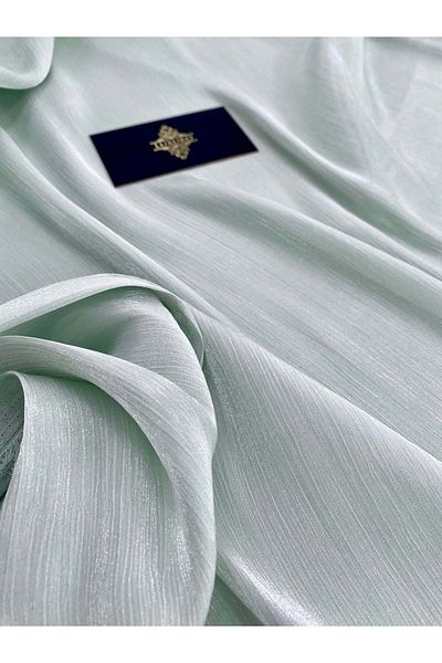 Luxuro Duck Egg Green Crepe Filmed Veil