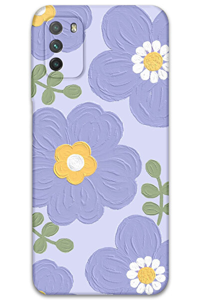 Gramaphone Xiaomi Redmi 9T Uyumlu Çiçek Desenli Telefon Kılıfı + Ekran Koruyu...