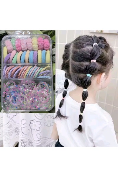 LOVYCO Girl's Boxed Rubber Buckle (20 Towel Rubber -18 Patterned Rubber, 110 Mini Rubber, 2 Star Buckle)
