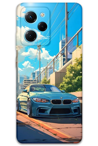 Gramaphone Poco X5 Pro Compatible Car Pattern Phone Case + Screen Protector -...