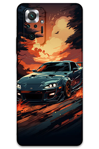 Gramaphone Xiaomi Redmi Note 10 Pro Uyumlu Araba Desenli Telefon Kılıfı + Ekr...
