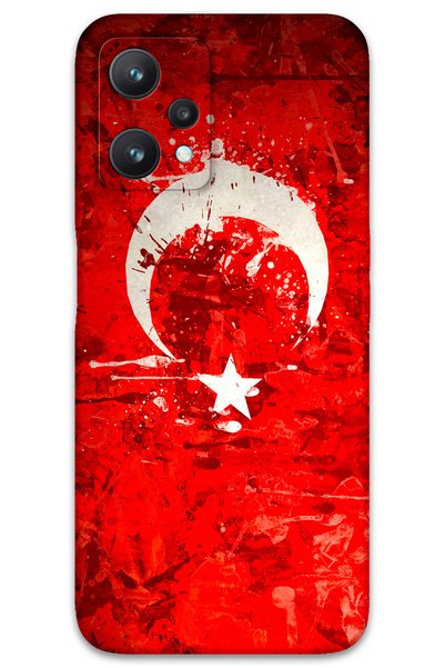 Gramaphone Realme 9 Pro Compatible Turkish Flag Patterned Phone Case + Screen...