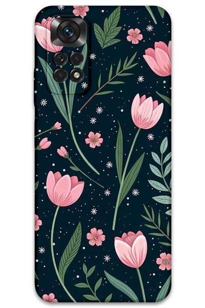 Gramaphone حافظة هاتف متوافقة مع نمط زهرة Xiaomi Redmi Note 11s + واقي شاشة -...