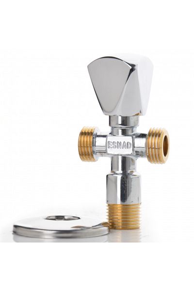 Esnad Angle Valve with Two Outlets - Brass